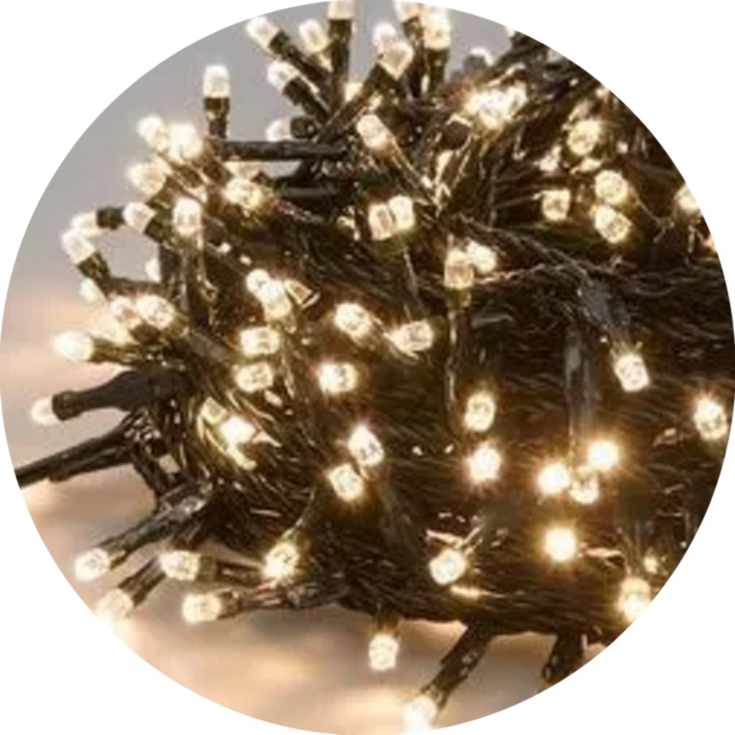 Luces Guirnalda Led BLANCO CALIDO 500 Luces 30 Metros Eventos Pascua