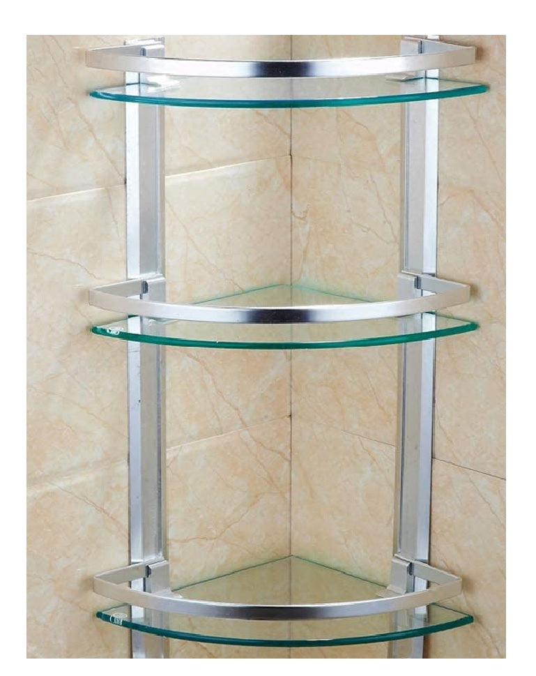 Esquinero Ducha Baño Organizador 3 Repisas Templado Aluminio