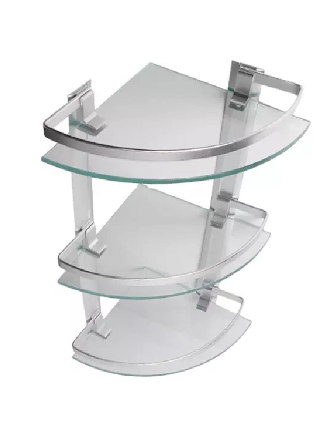 Esquinero Ducha Baño Organizador 3 Repisas Templado Aluminio