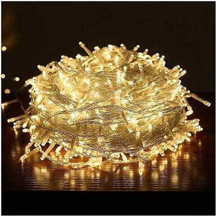 Luz Led 500 Luces Cable Transparente Multicolor y Calido Enchufe Hembra Eventos Guirnalda de 32 Metros