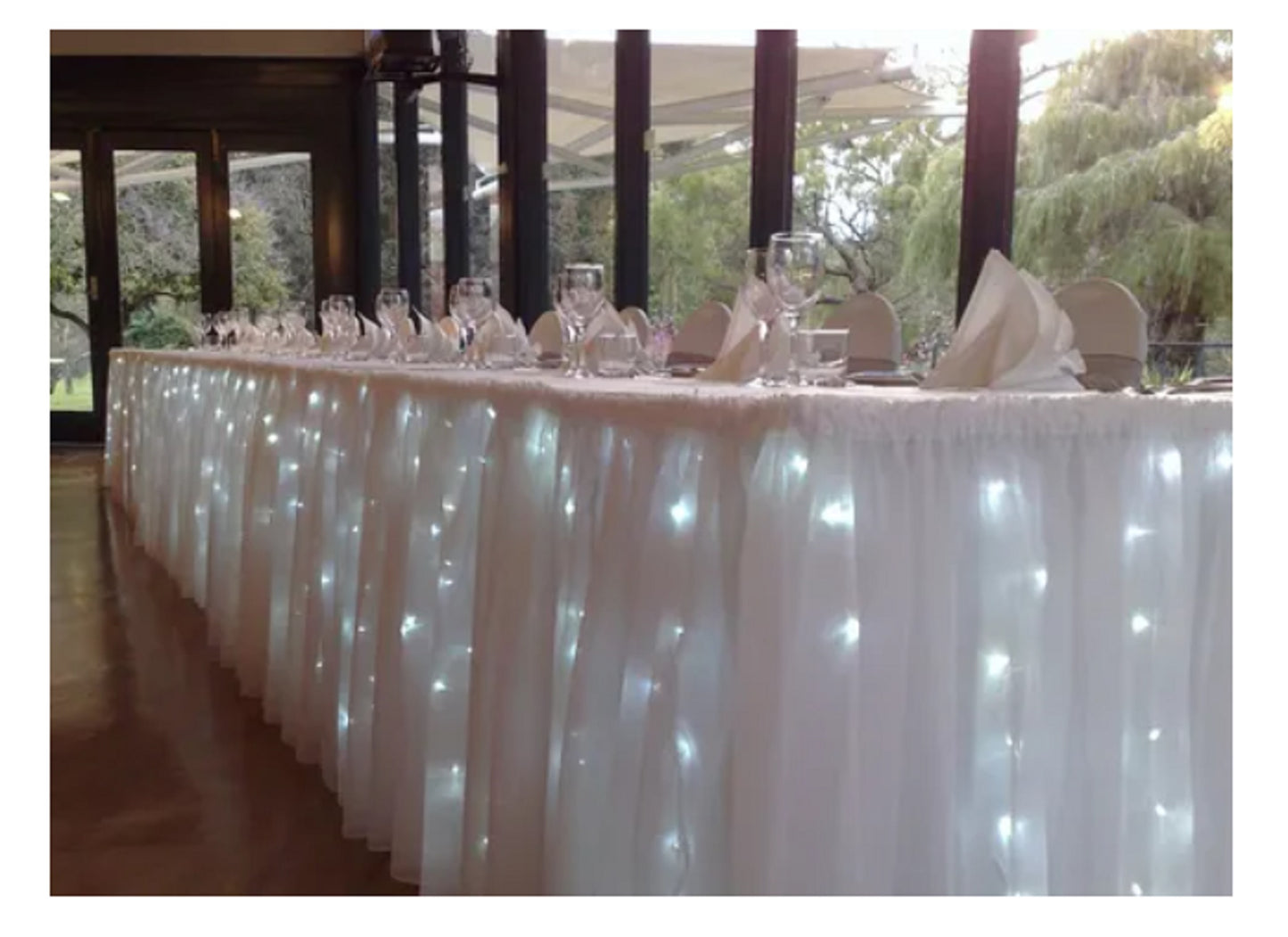 Cascada Led BLANCO CALIDO 300 Luces Cubren 5.4 Mts Decoracion Eventos Navidad Boda