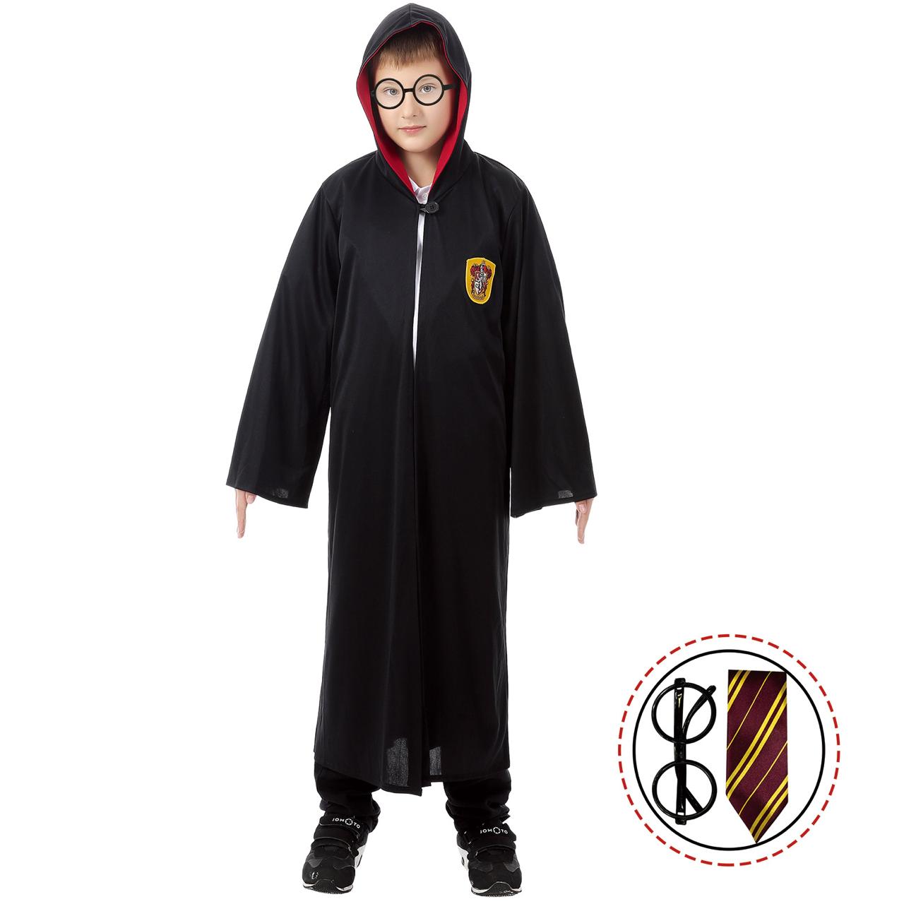 Disfraz Harry Potter Niño Tunica Corbatín Lente Gryffindor Halloween Tallas 4 a 14