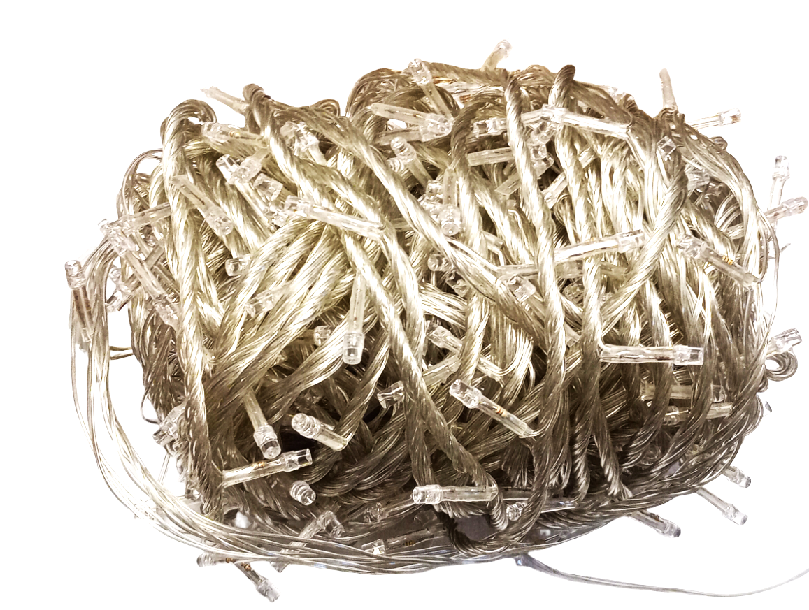 Guirnalda Led 600 Luces Cable Transparente Calido Multicolor y Calido 40 Metros