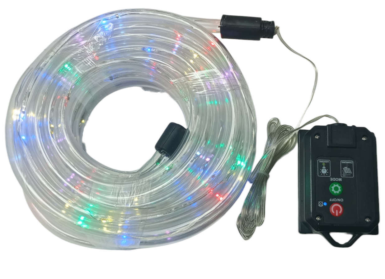 Manguera Solar LEd 10 Metros Solar Luces Led Multicolor Decoracion Navideña