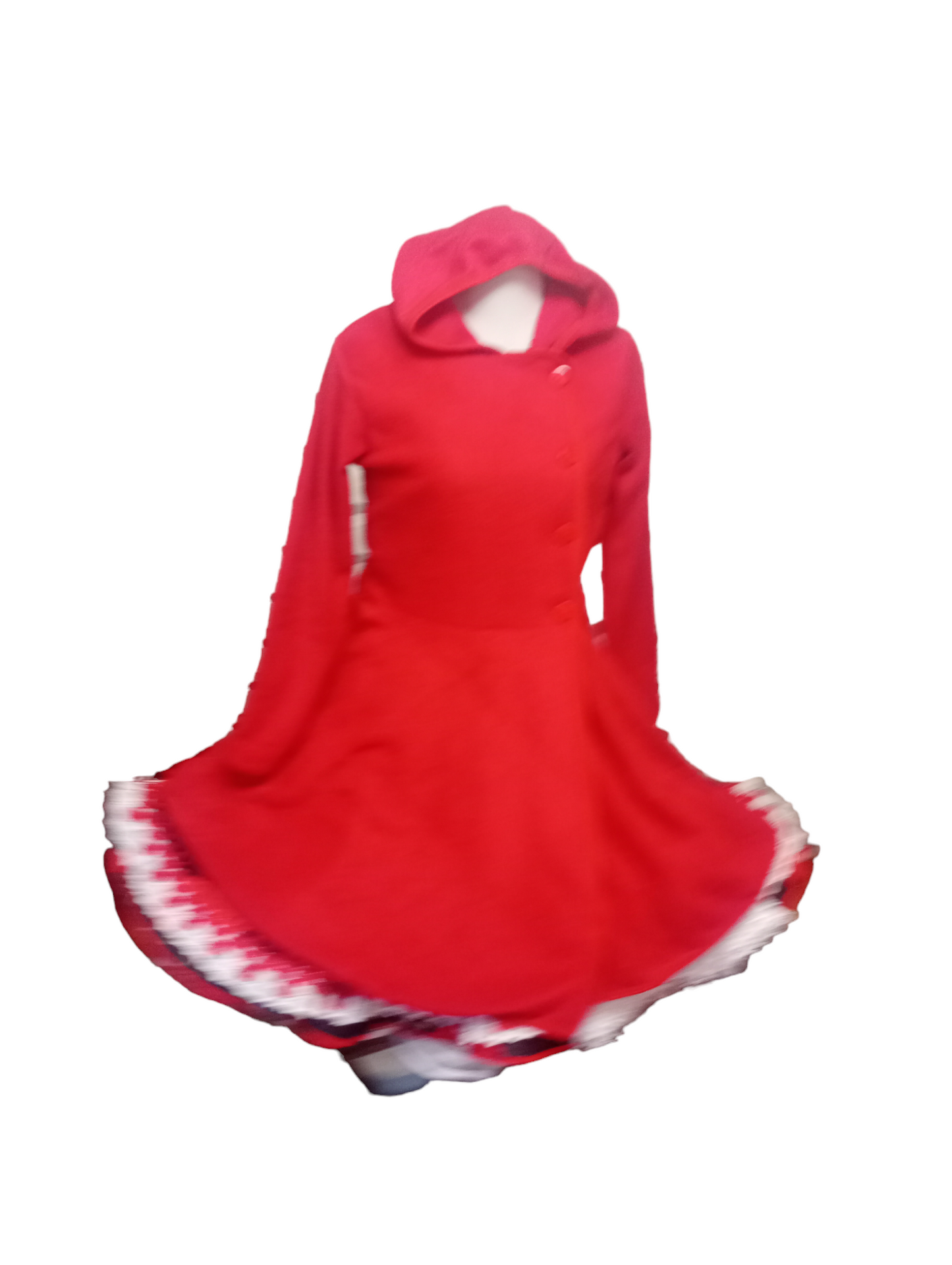 Abrigo Vestido Huasa Cueca Juvenil Adulto S M L Xl Colores Azul y Rojo