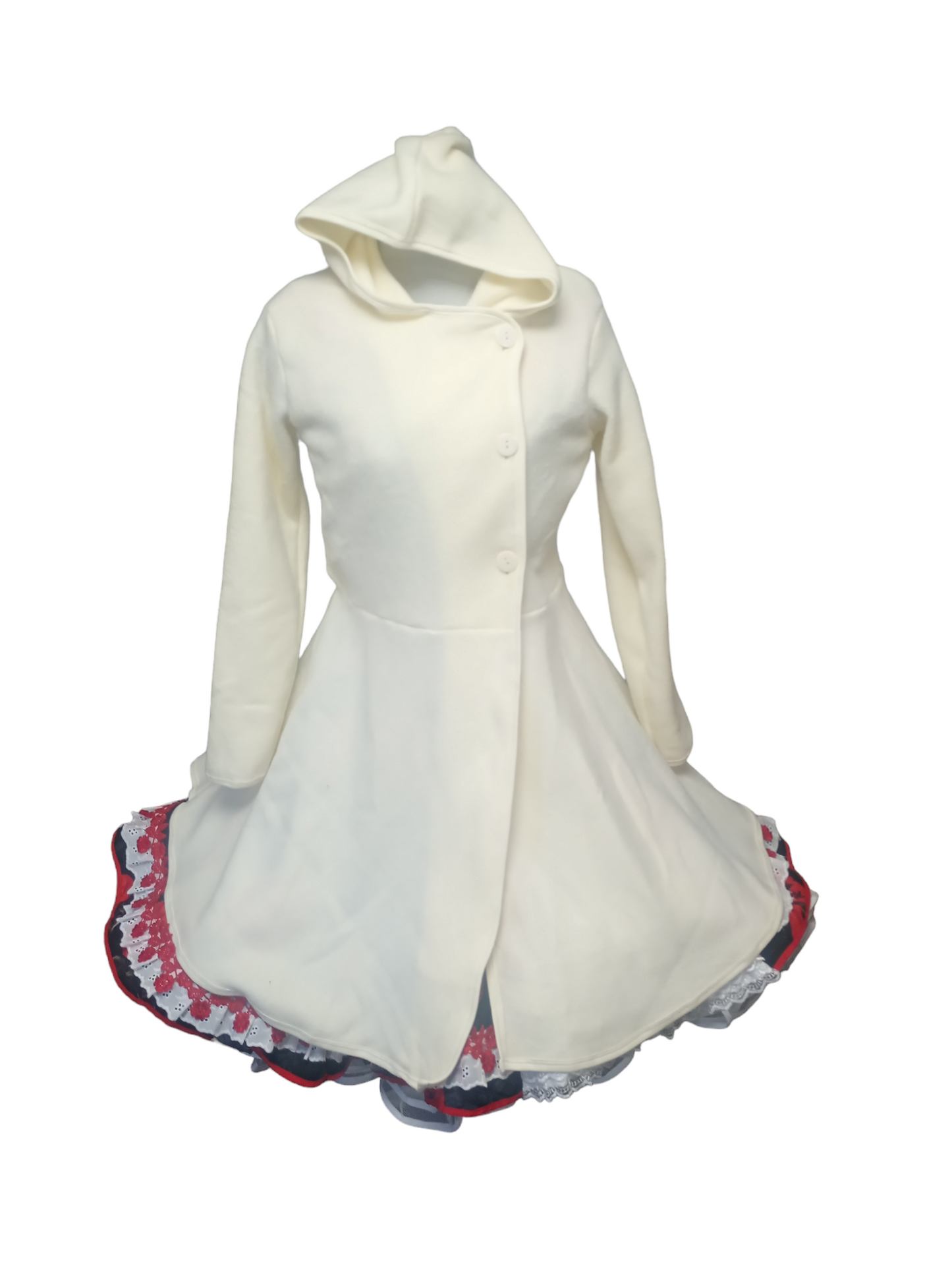 Abrigo Vestido Huasa Cueca Juvenil Adulto S M L Xl Colores Azul y Rojo