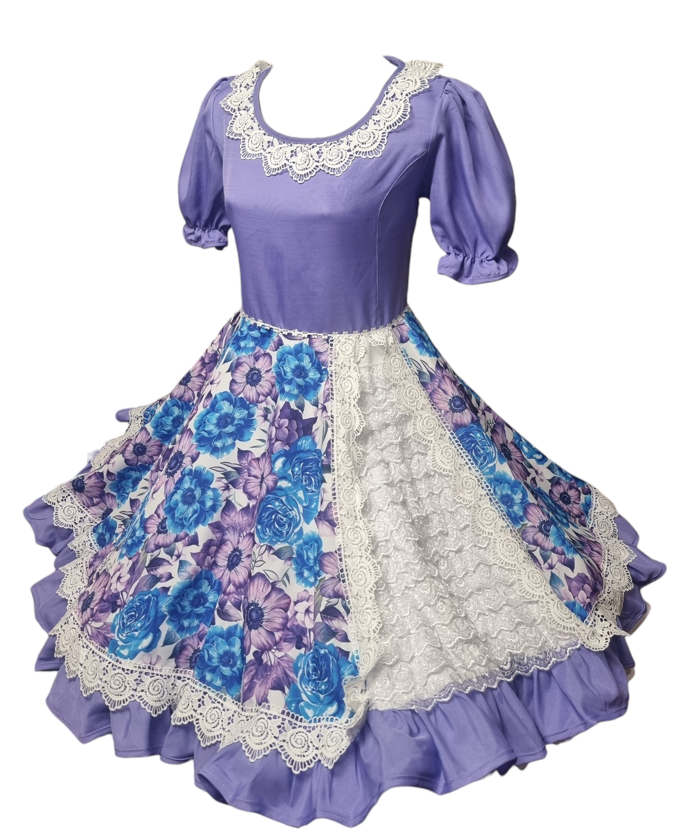 Vestido Huasa Lila China Cueca Juvenil Adulto Tallas S M L XL Y 2 XL Envio Gratis