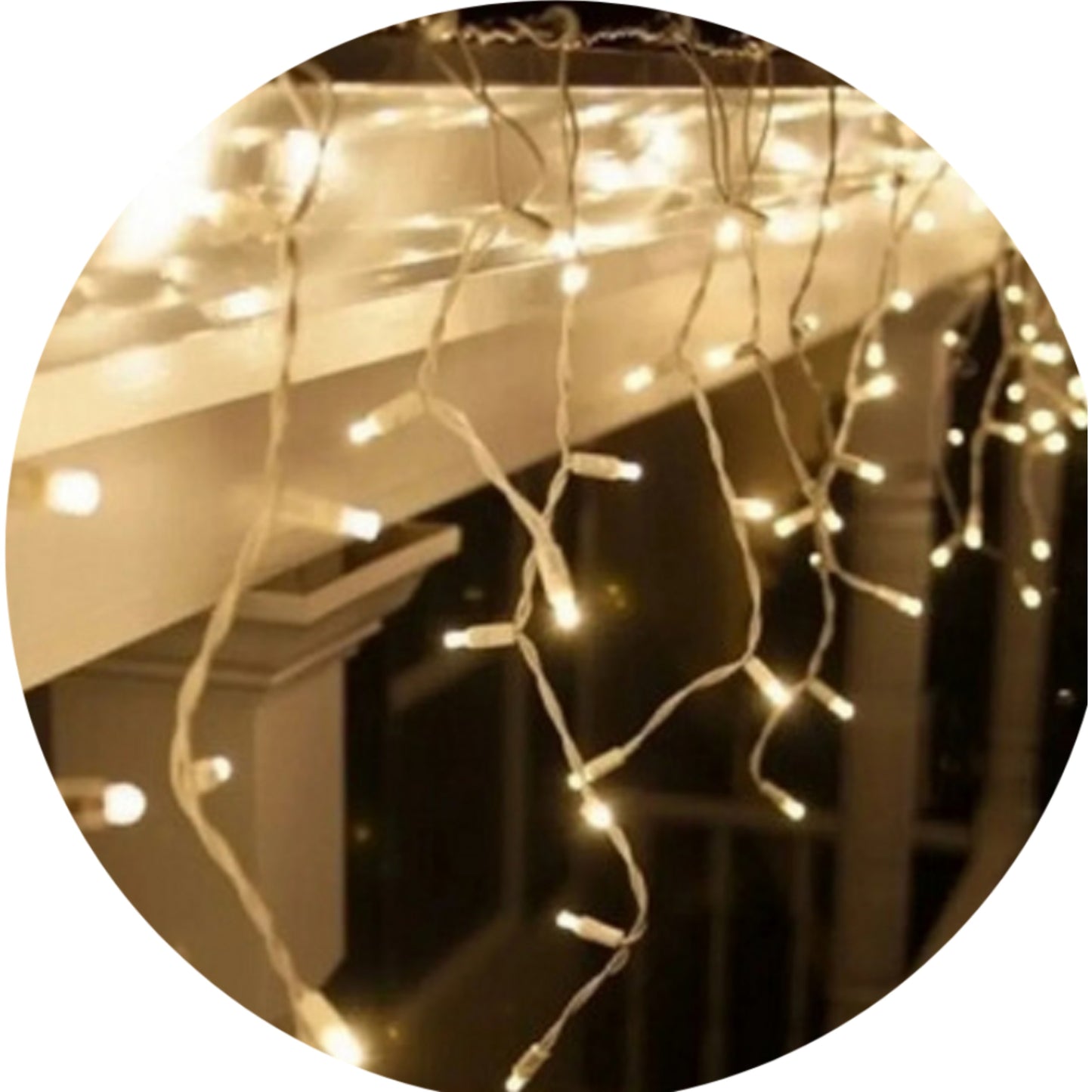 Cascada Led BLANCO CALIDO 300 Luces Cubren 5.4 Mts Decoracion Eventos Navidad Boda