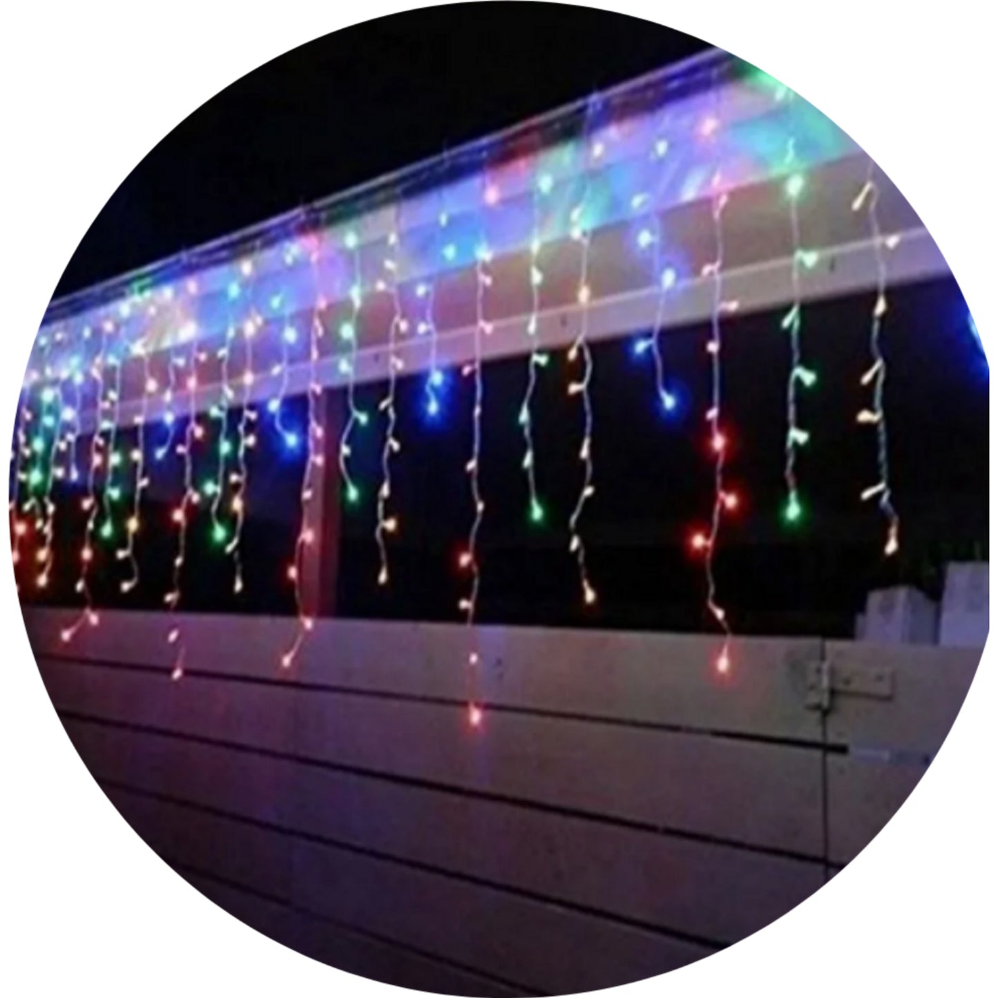 Cascada Led MULTICOLOR 300 Luces Cubren 5.4 Mts Decoracion Eventos Navidad Boda
