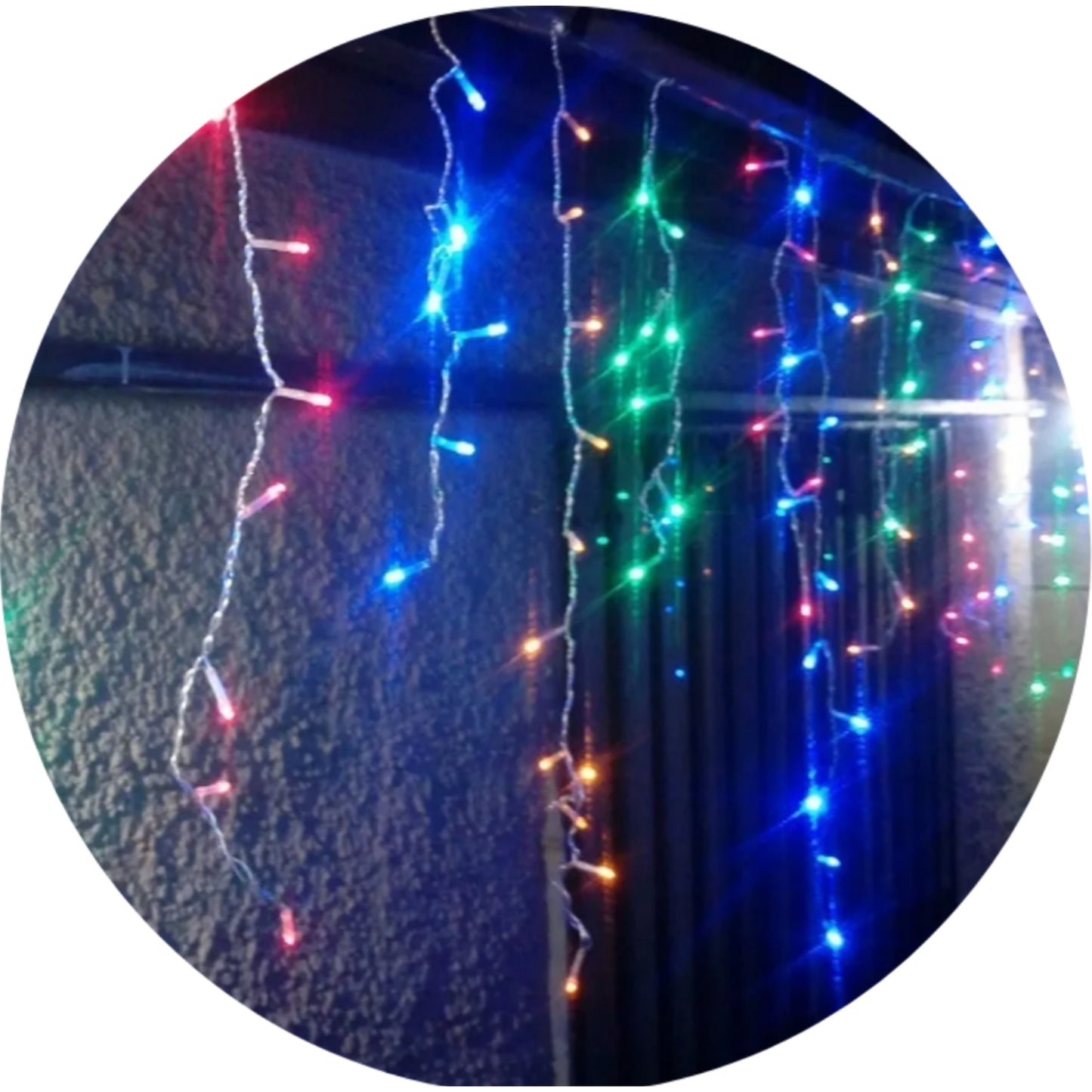Cascada Led MULTICOLOR 300 Luces Cubren 5.4 Mts Decoracion Eventos Navidad Boda