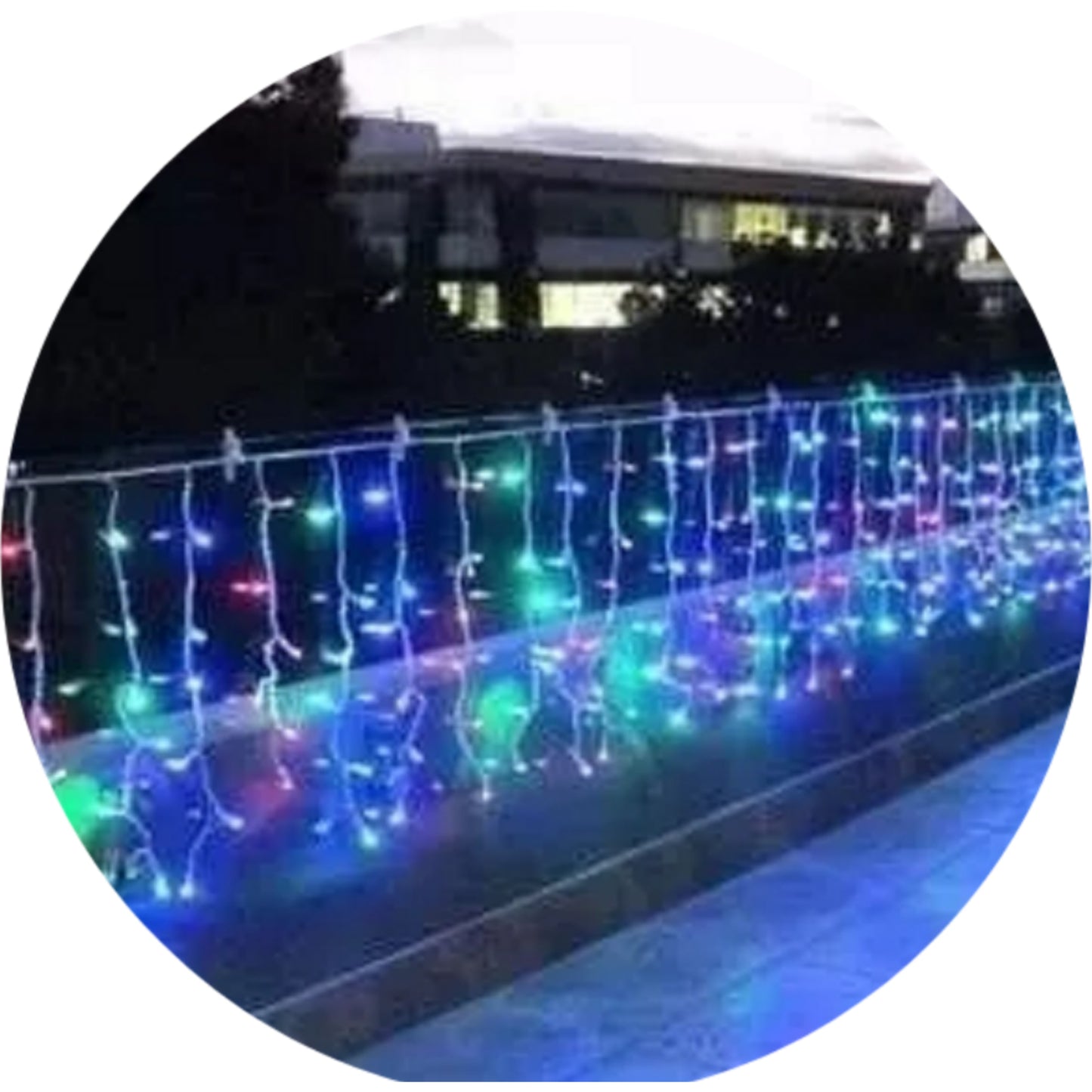 Cascada Led MULTICOLOR 300 Luces Cubren 5.4 Mts Decoracion Eventos Navidad Boda