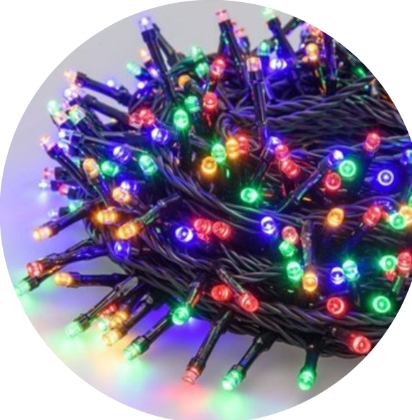 Luces Guirnalda Led MULTICOLOR 600 Luces 36 Metros Eventos Pascua Oferta