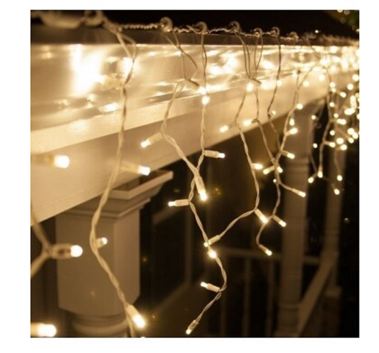 Cascada Led BLANCO CALIDO 300 Luces Cubren 5.4 Mts Decoracion Eventos Navidad Boda