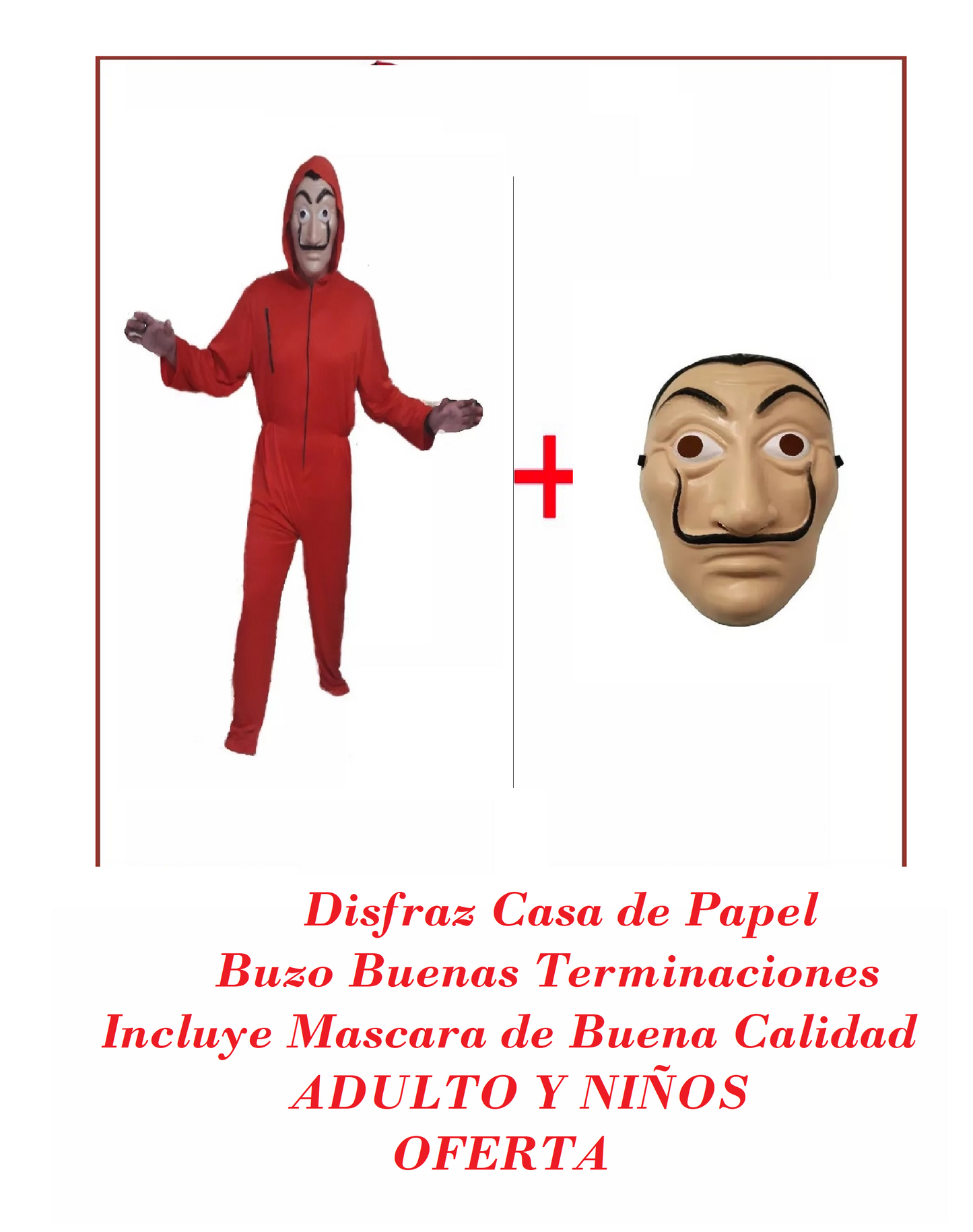 Disfraz Niño Casa De Papel Incluye Mascara Tallas 4 A 14 Halloween Eventos Fiestas