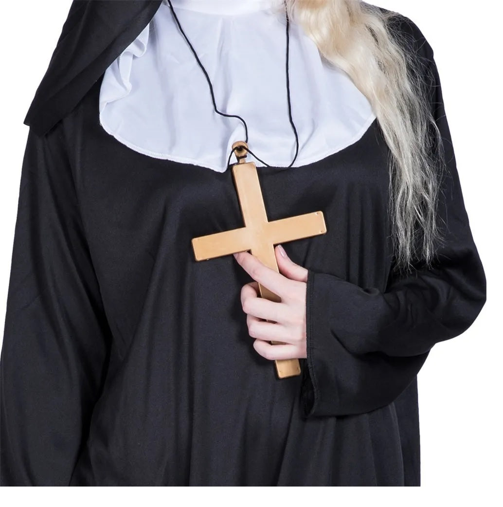 Monja Disfraz La Monja Incluye Tunica Cruz Y Cofia Halloween