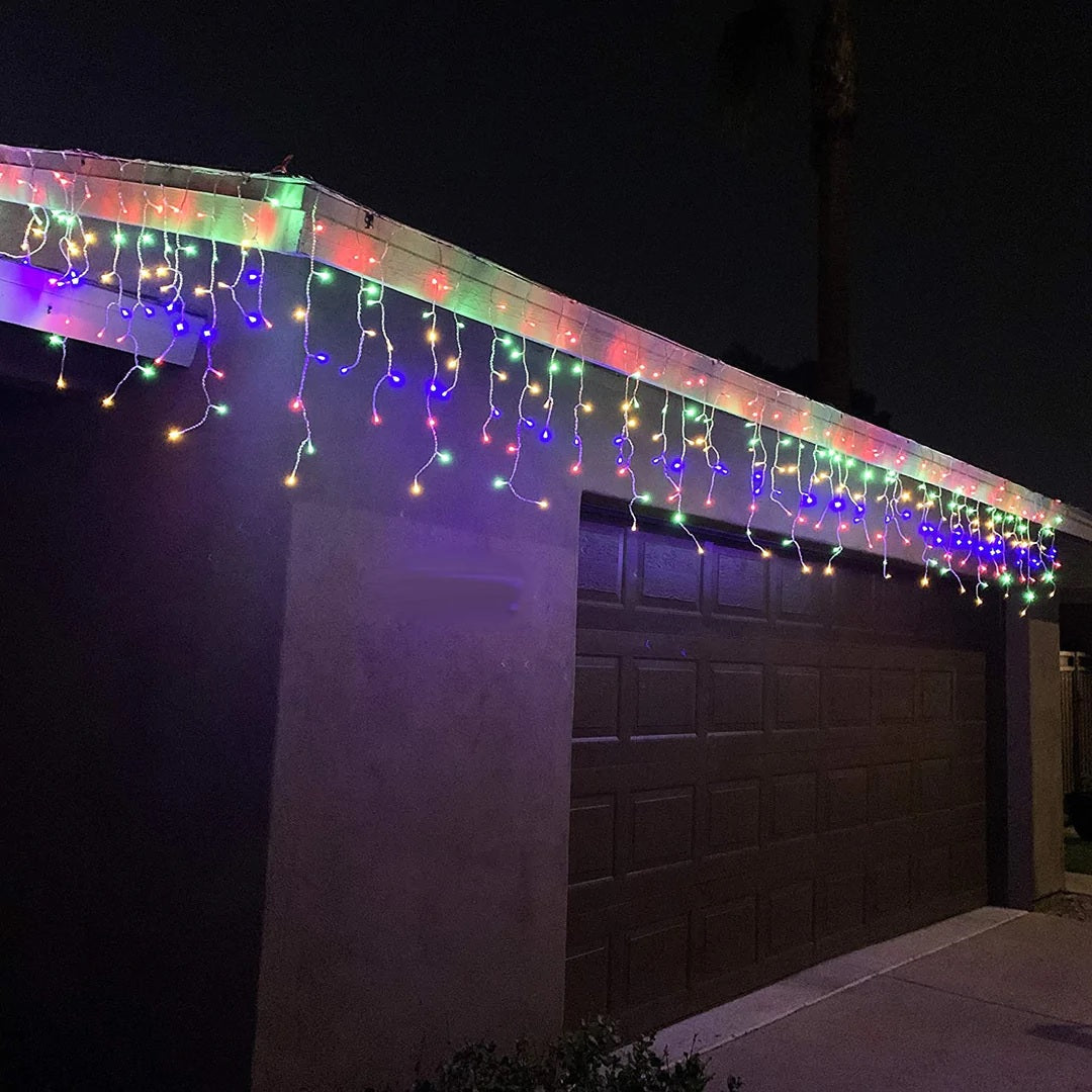 Cascada Led MULTICOLOR 300 Luces Cubren 5.4 Mts Decoracion Eventos Navidad Boda