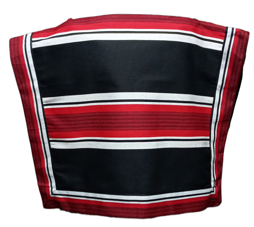 Manta Huaso Negro Rojo 130 x 90 Baile Cueca Poncho Juvenil Estatura 150 a 175