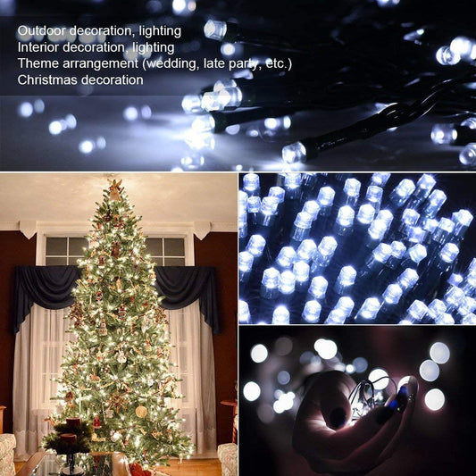 Luces Guirnalda Led BLANCO FRIO 600 Luces 36 Metros Eventos Pascua