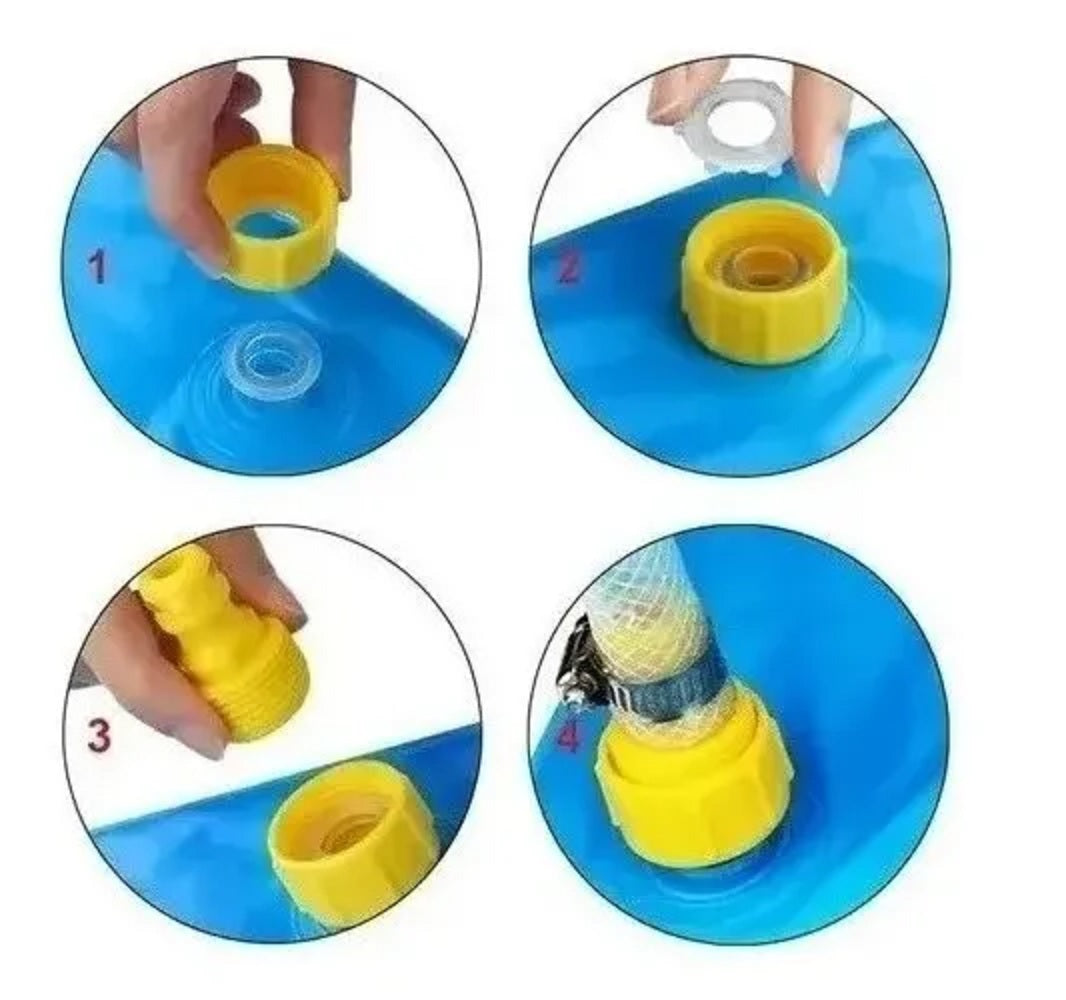 Alfombra Piscina Lanza Agua Rociador 170 Cm Niño Talla XL