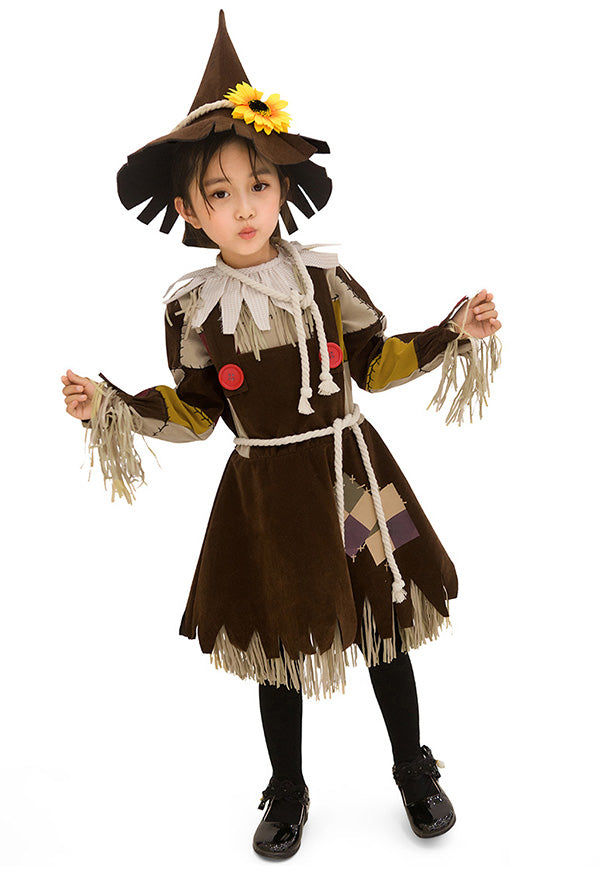 Disfraz Niña Espanta Pajaros Halloween Fiestas Eventos Oferta Tallas 4 a 14