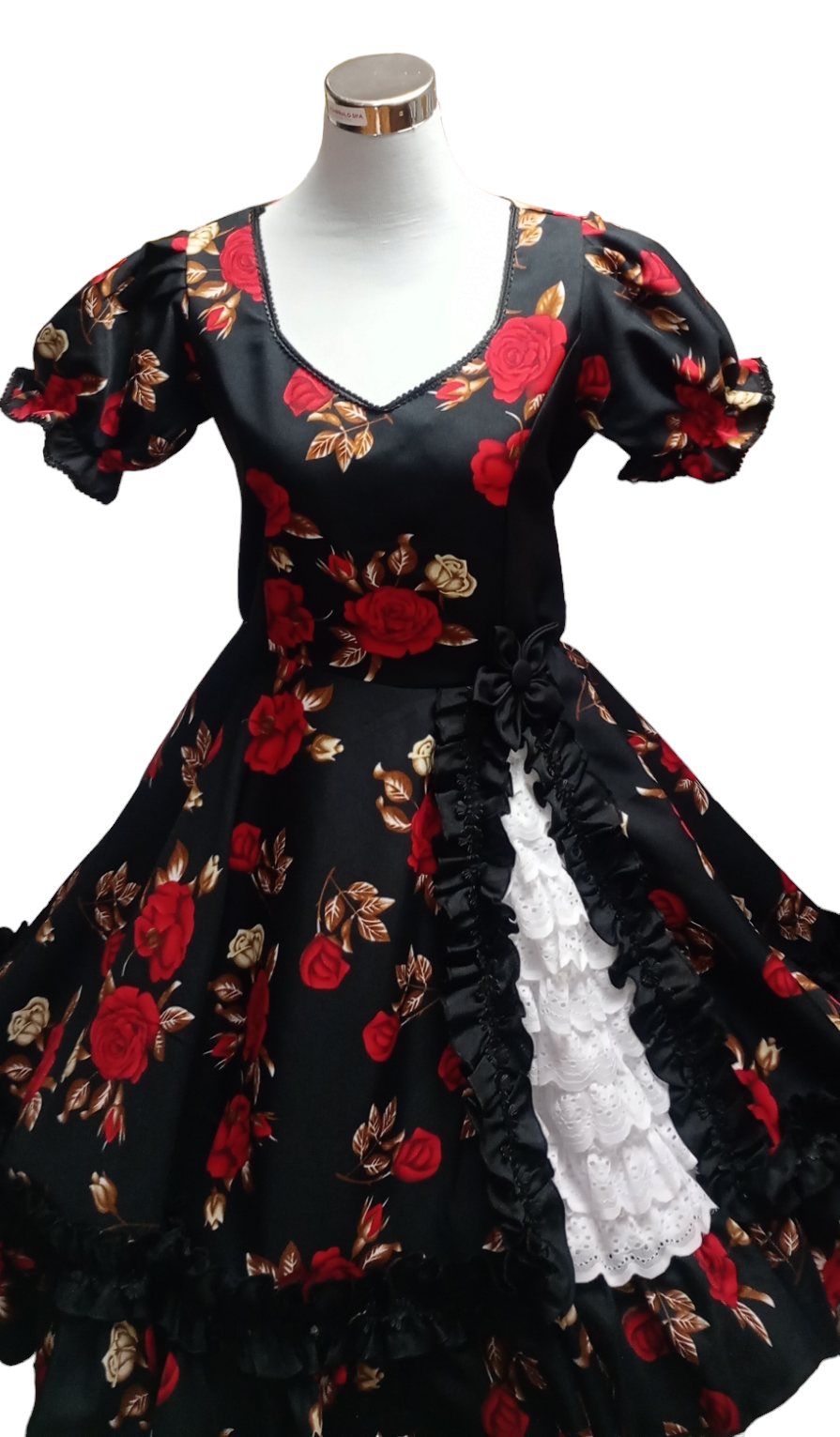 Vestido Huasa China Mujer Adulto Tallas S, M,  L,  XL y 2 XL Floreado