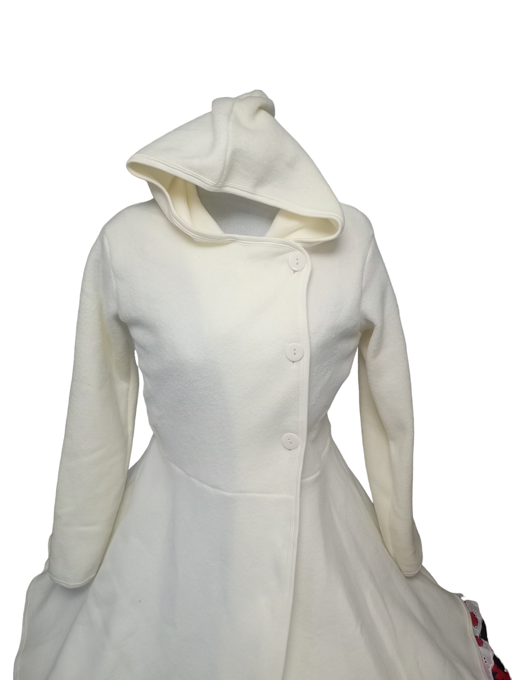 Abrigo Color  Crudo Vestido Huasa Cueca Juvenil Adulto S-M y  L-XL