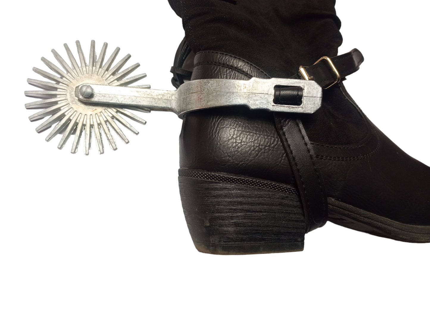 Espuela De HuasoChilena  Juvenil Adulto Espuelas Metalicas Gruesas Zapatos Talla 39 al 45