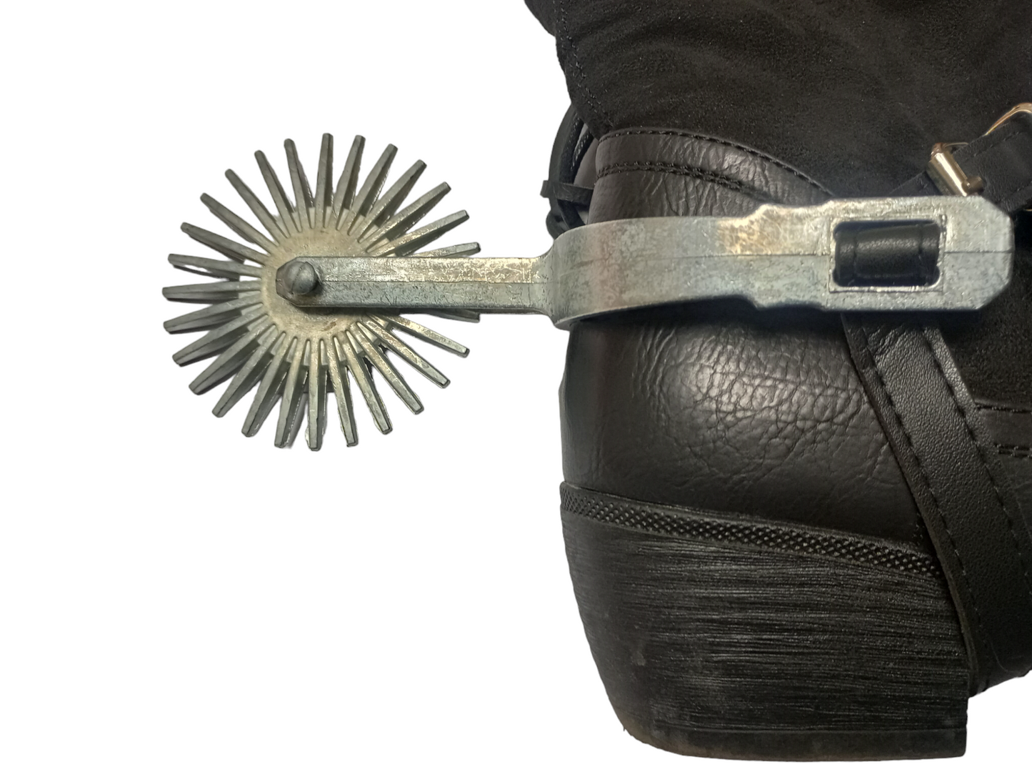 Espuela De HuasoChilena  Juvenil Adulto Espuelas Metalicas Gruesas Zapatos Talla 39 al 45
