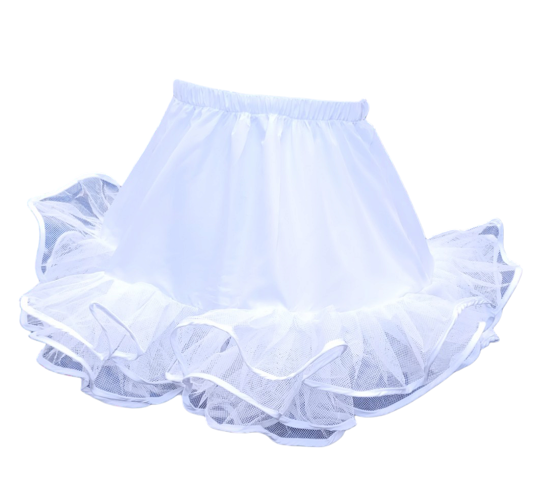 Falso De Niña Para Vestido Huasa Bailes Tipico Tallas 4 A 10