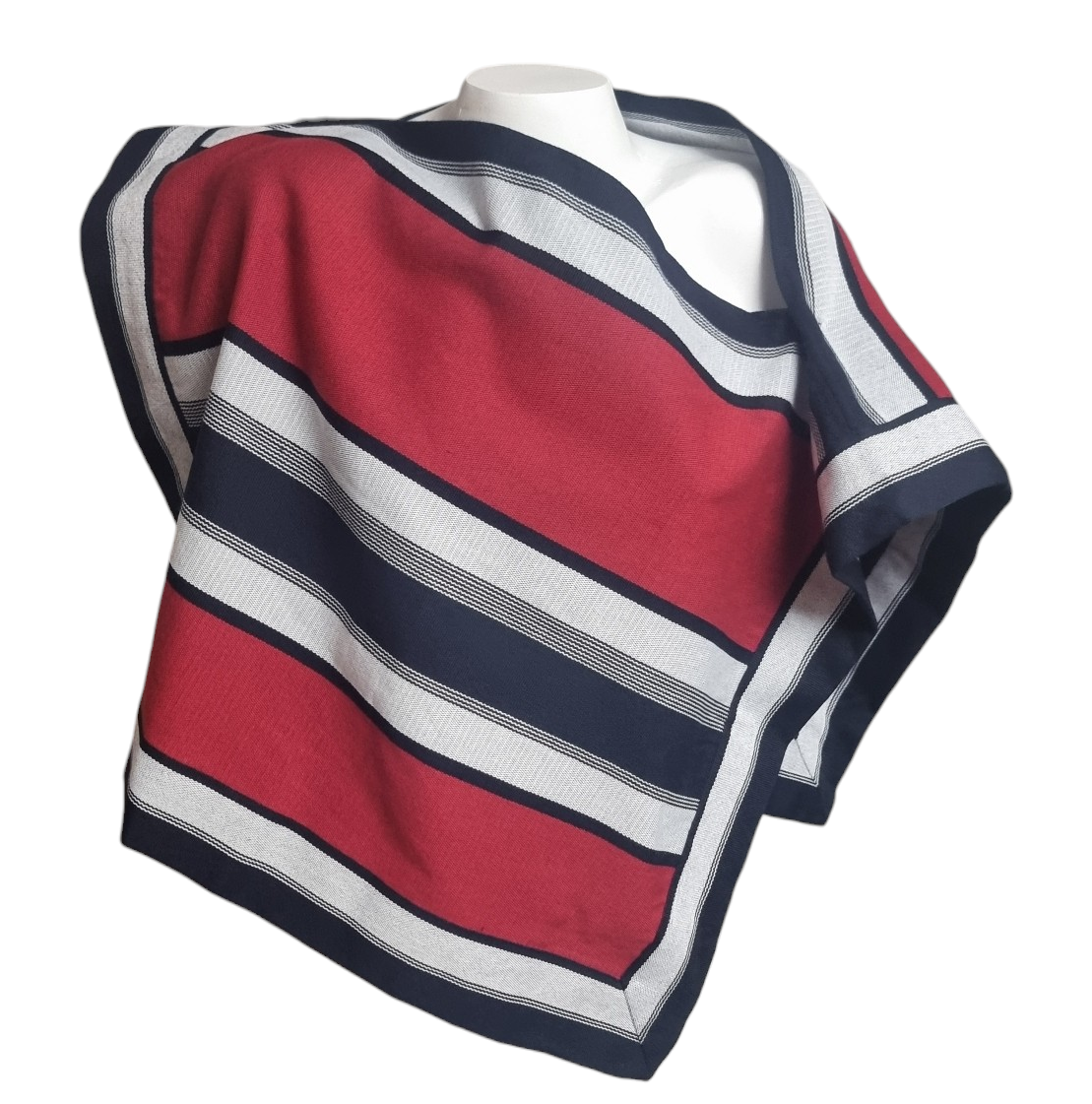 Manta Huaso Cueca Niño Juvenil 100 Cm X 70 Cm Niños Hasta 1.40 Cm Altura