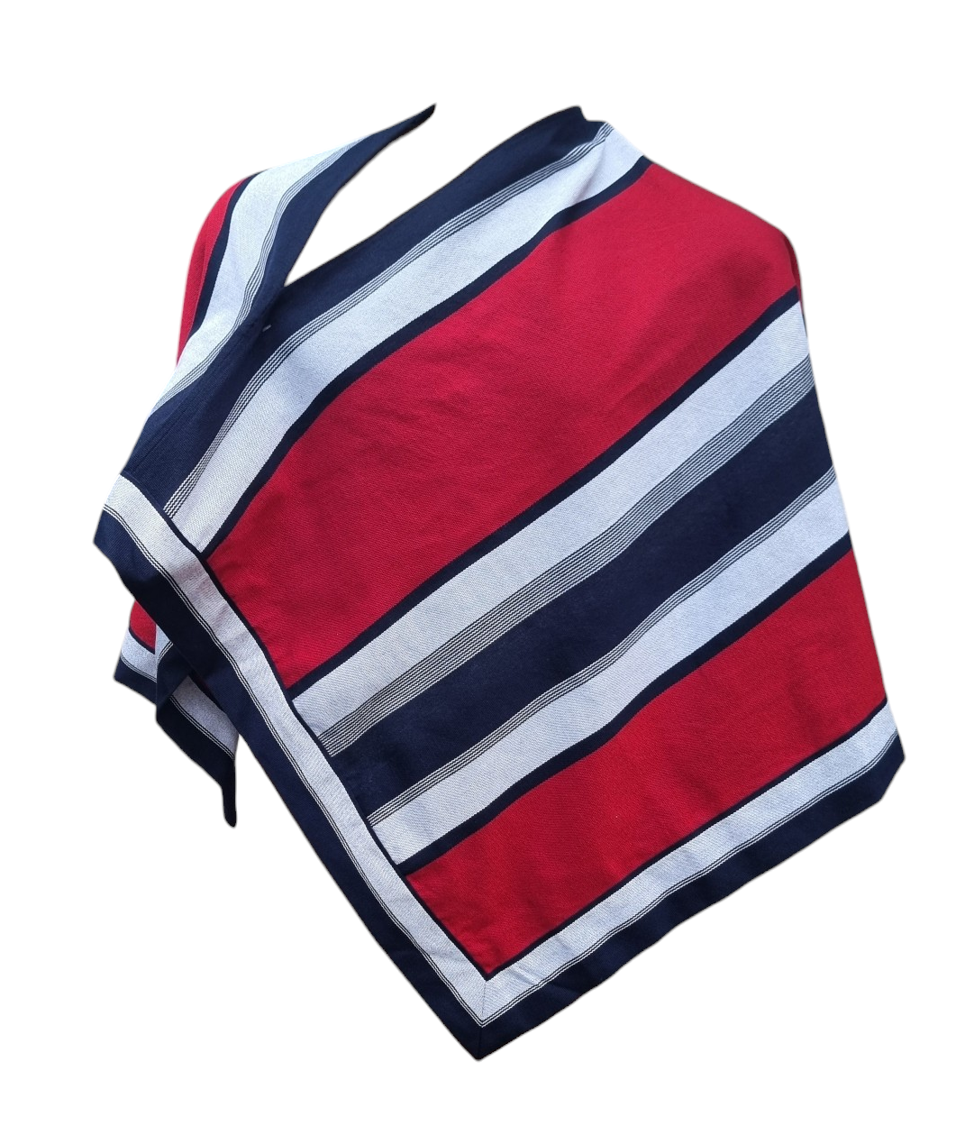 Manta Huaso Tricolor 130 x 90 Baile Cueca Poncho Juvenil Estatura 150 a 175
