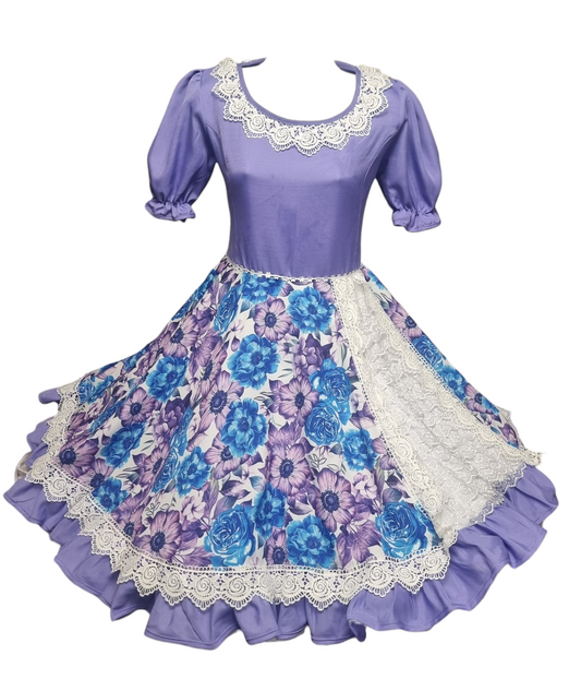 Vestido Huasa Lila  China Cueca Juvenil Adulto Tallas S M L XL Y 2 XL Envio Gratis