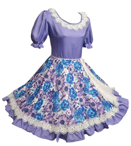 Vestido Huasa Niñas Tallas 10, 12 14 y 16 Juvenil Color Lila Huasita Chinita Envio Gratis
