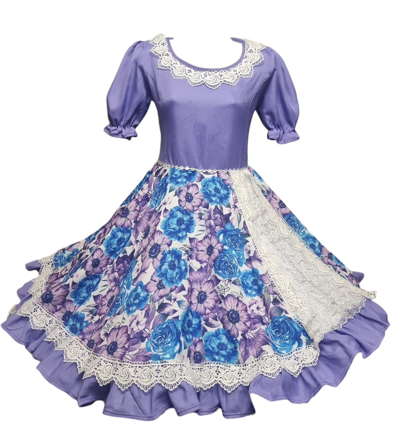 Vestido Huasa Niñas Tallas 10, 12 14 y 16 Juvenil Color Lila Huasita Chinita Envio Gratis