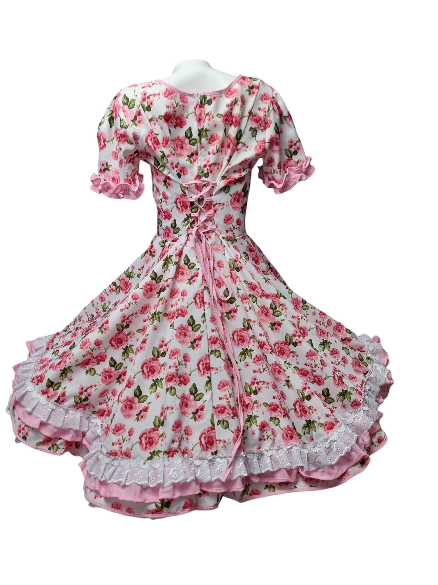 Vestido Huasa China Mujer Juvenil  Adulto Tallas S, M,  L,  XL y 2 XL Rosado