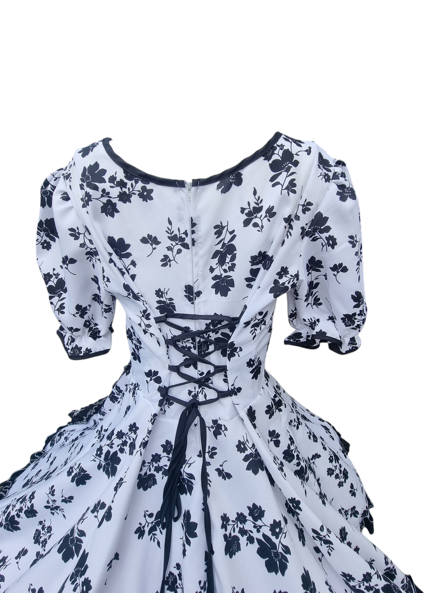 Vestido Huasa China Mujer Adulto Tallas S, M,  L,  XL y 2 XL Bco Negro Envio Gratis