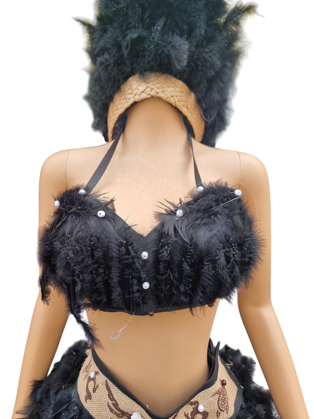 Traje Tipico Pascuense Mujer Juvenil Tallas S M y L De Plumas Negro