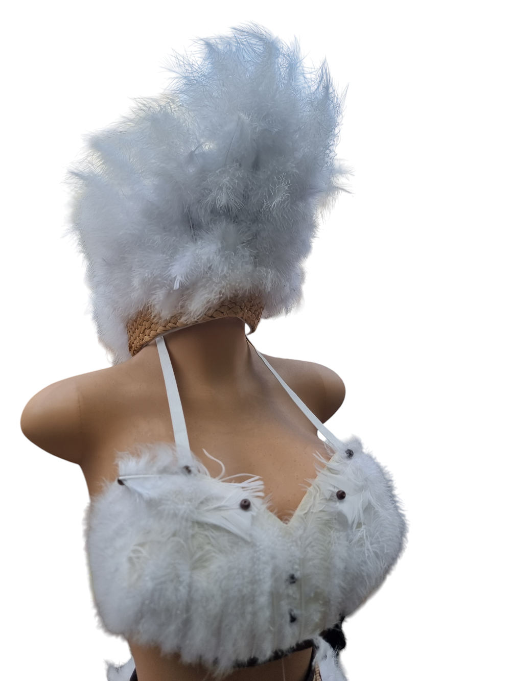 Traje Tipico Pascuense Mujer Juvenil Tallas S M y L De Plumas Blanco