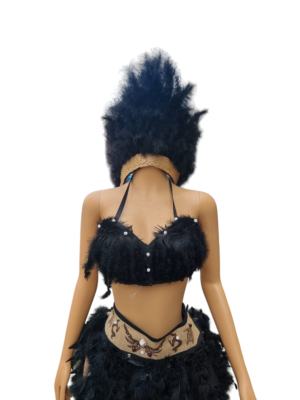 Traje Tipico Pascuense Mujer Juvenil Tallas S M y L De Plumas Negro