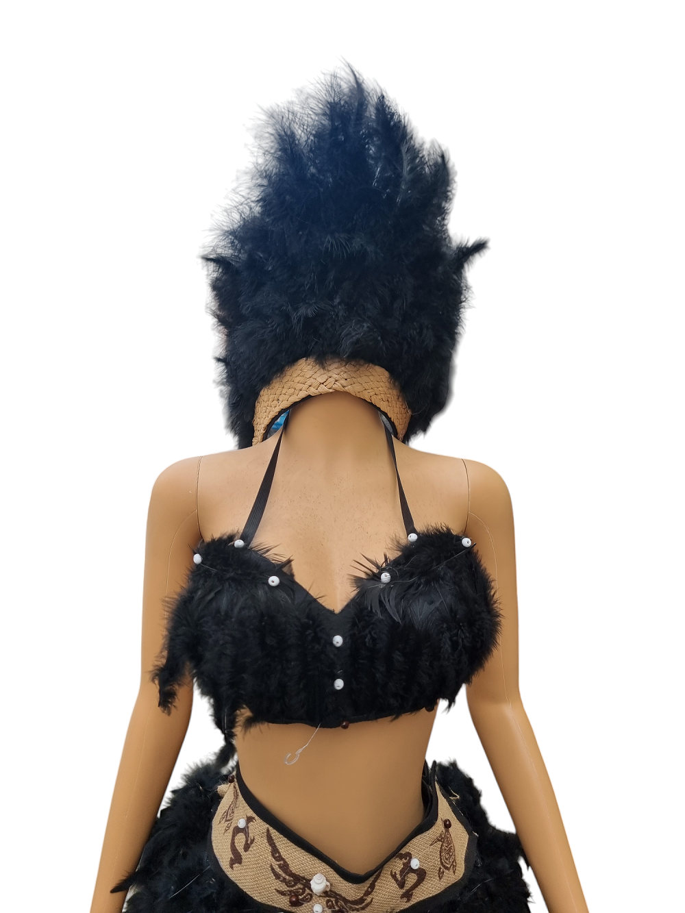 Traje Tipico Pascuense Mujer Juvenil Tallas S M y L De Plumas Negro