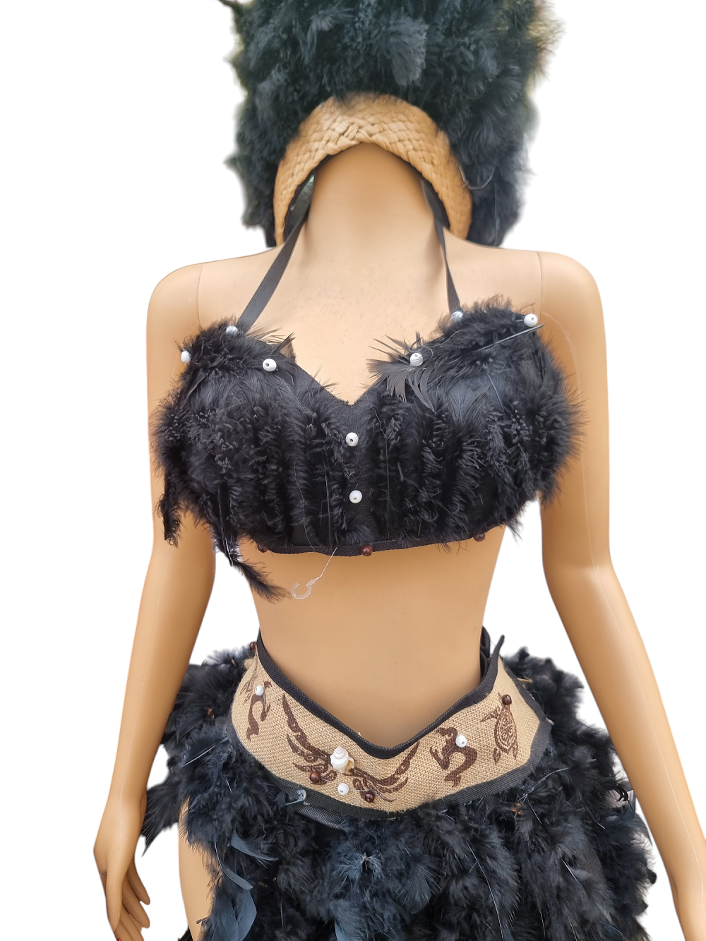 Traje Tipico Pascuense Mujer Juvenil Tallas S M y L De Plumas Negro