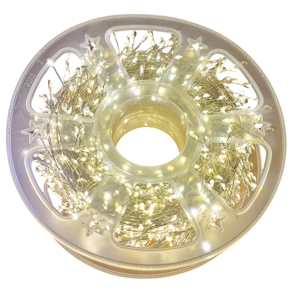 Rollo Guirnalda Hada Tipo Espiga Led 100 Metros 2500 Luces Color Calido Eventos Boda Navidad Luces Led