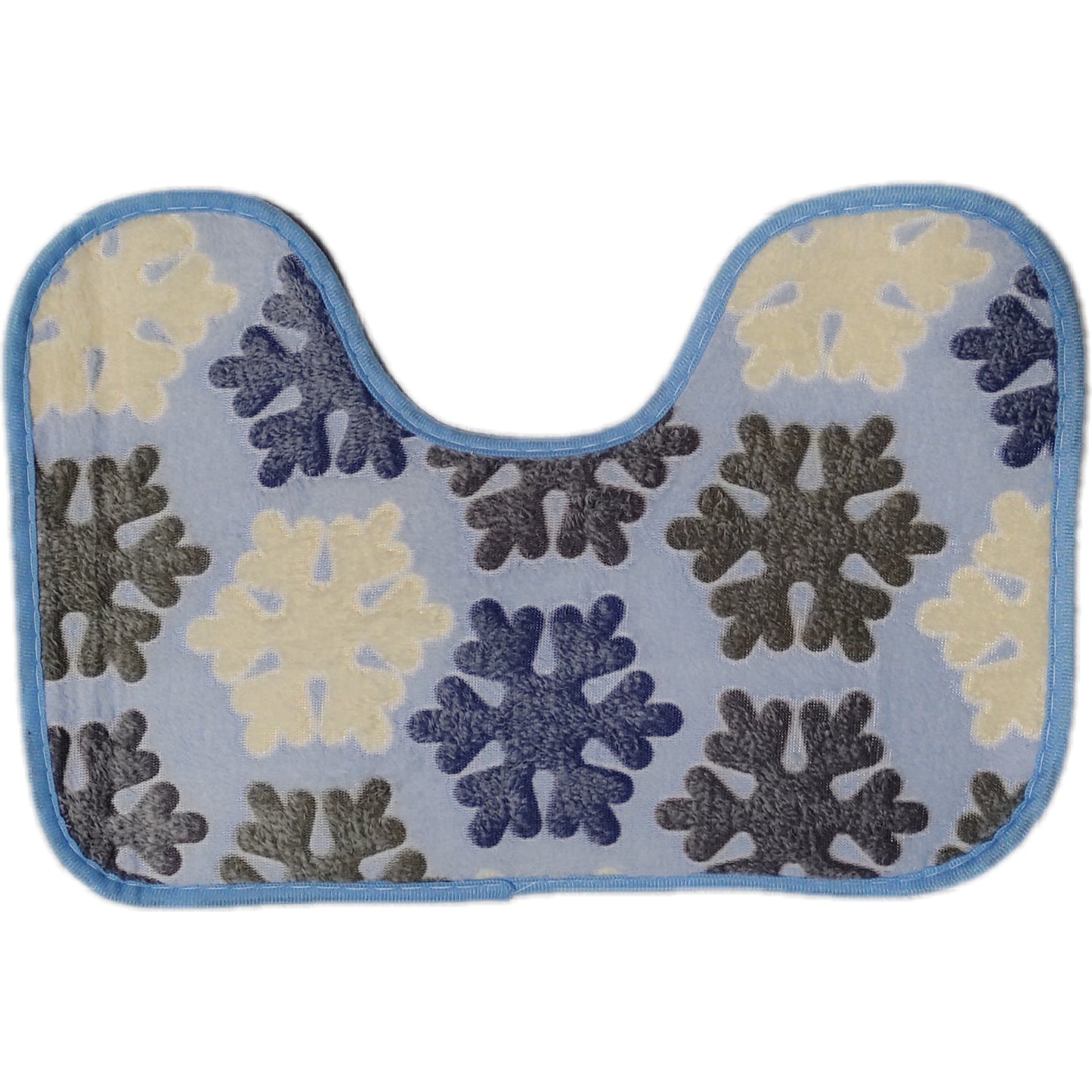 Set de Baño Geometrico  3 Piezas Alfombra Shaggy Antideslizante Tapa Wc y U Pad