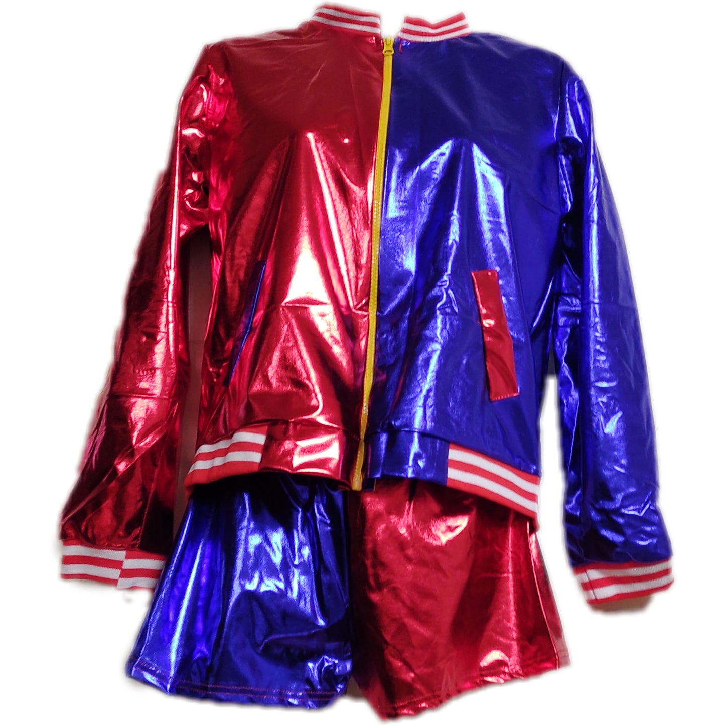 Disfraz Harley Quinn Disfraz Niña Inc. Chaqueta Estampada Peluca Pantalon Guante Polera Tallas 4 A 14, Halloween, Eventos Fiestas, Cosplay