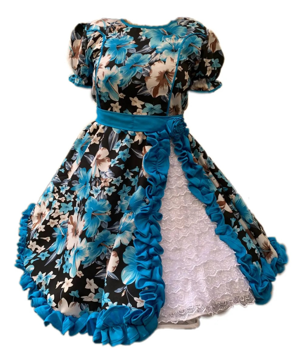 Vestido Huasa Niñas Solo Talla 2 Calipso Huasita Chinita  Oferta
