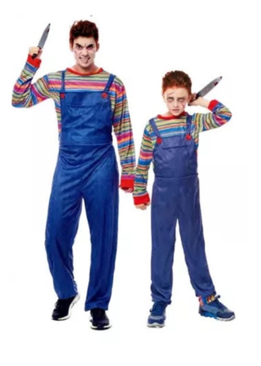 Disfraz Chucky Muñeco Diabólico Niños Juvenil Adulto Tallas 4 A XL Halloween