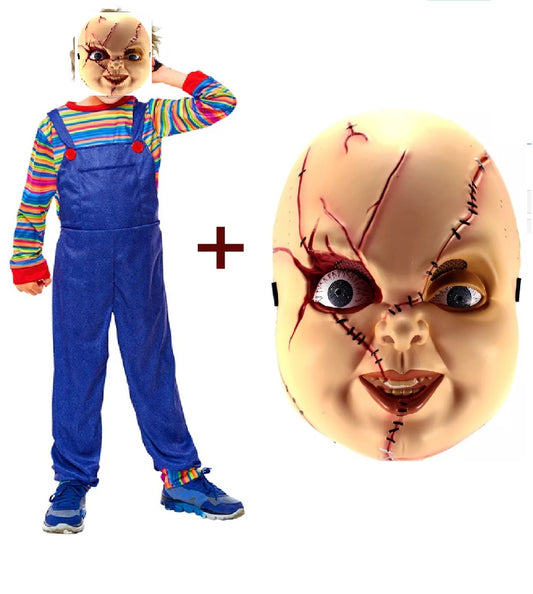 Disfraz Chucky Muñeco Diabólico Niños Juvenil Adulto Tallas 4 A 14 Incluye Mascara