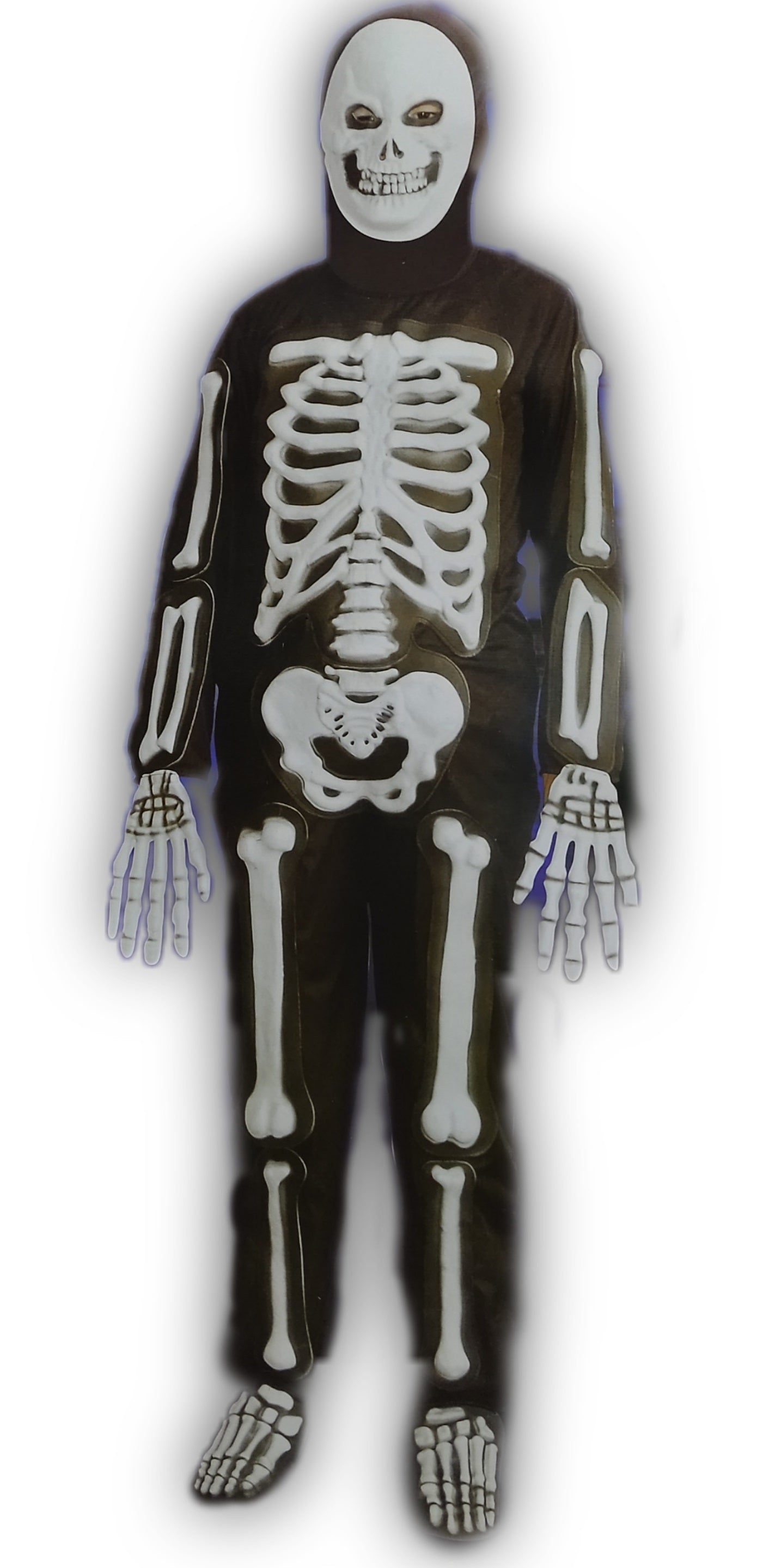 Disfraz Esqueleto Traje Huesos Engomados Niños Tallas 4 A 14 Halloween Eventos Cumpleaños Regalo