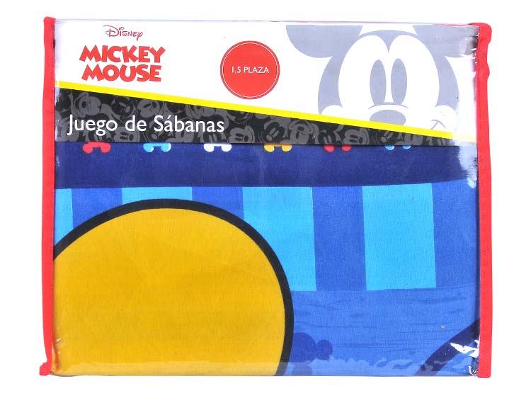 Juego Sabanas Infantiles 1,5 con Diseño Mickey Mouse